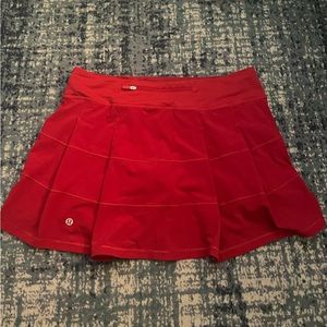 Lululemon pace rival mid-rise tennis skirt in dark red size 8 tall